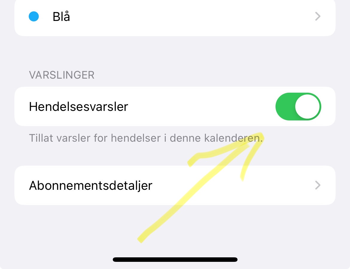 hendelslesvarsel